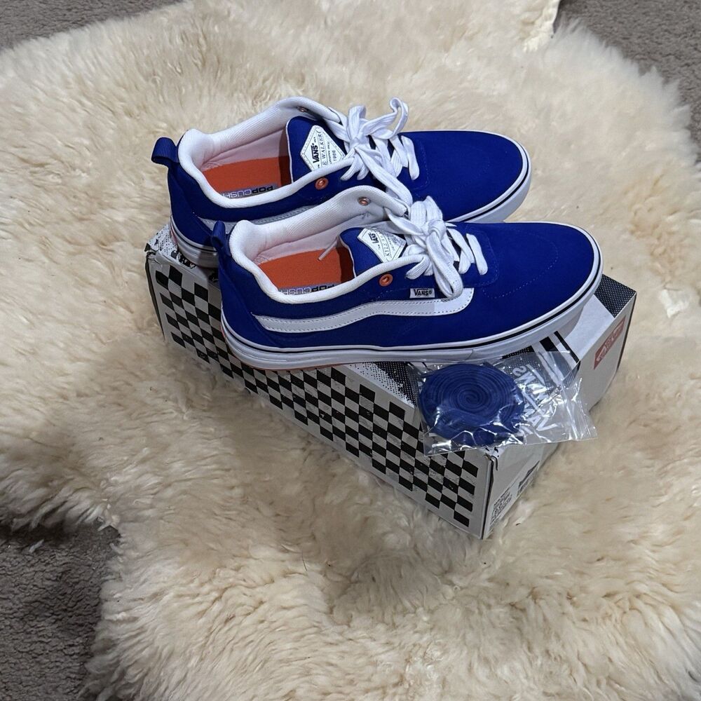 Vans Kyle Walker Athletic Blue Orange US Mens Size 9 Shoes VGC With Box Skate - Picture 2 of 12